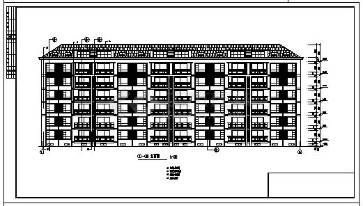 4000平米某六层砌体结构一梯二户单元式住宅楼建筑设计cad图(含计算书